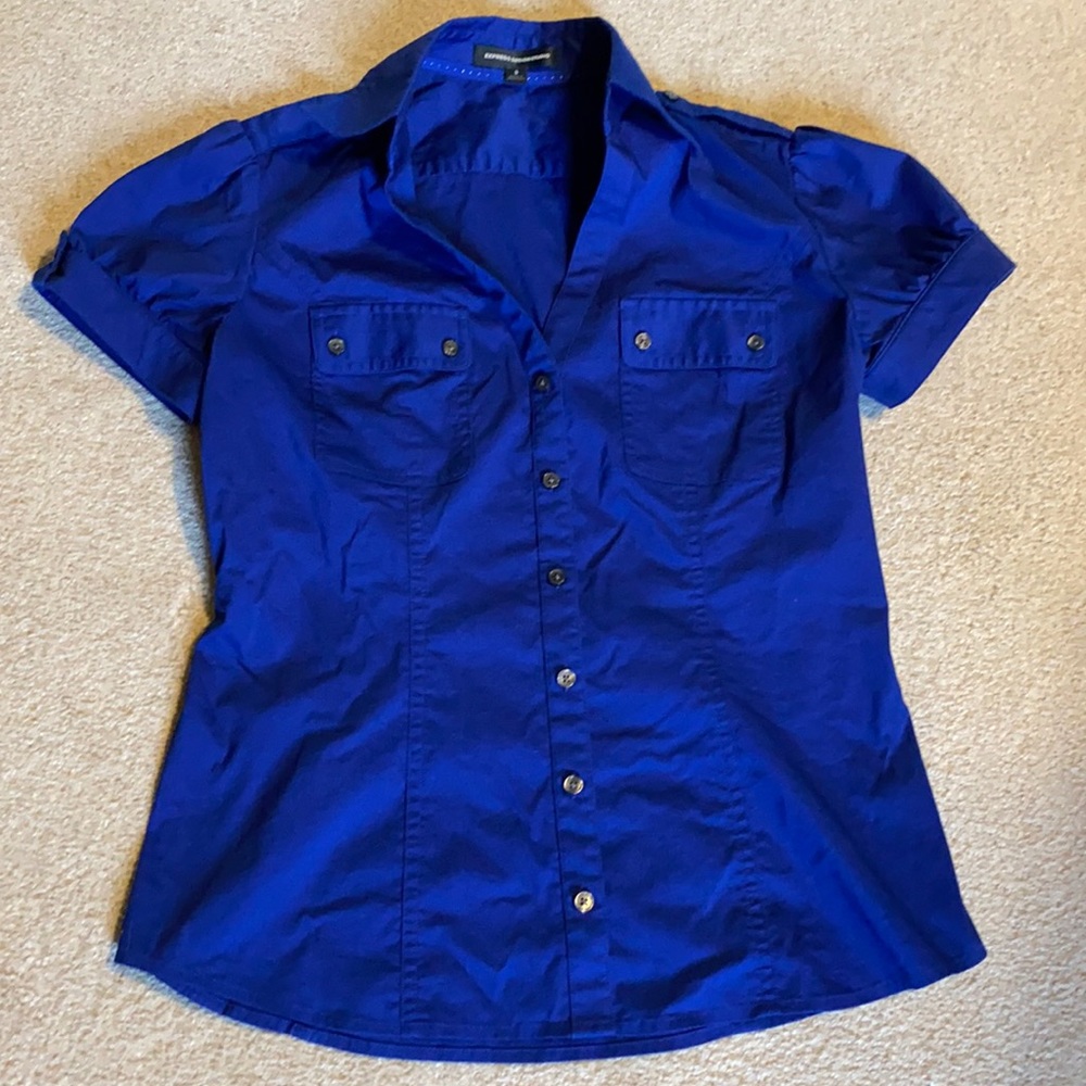 Express button down collared tshirt
